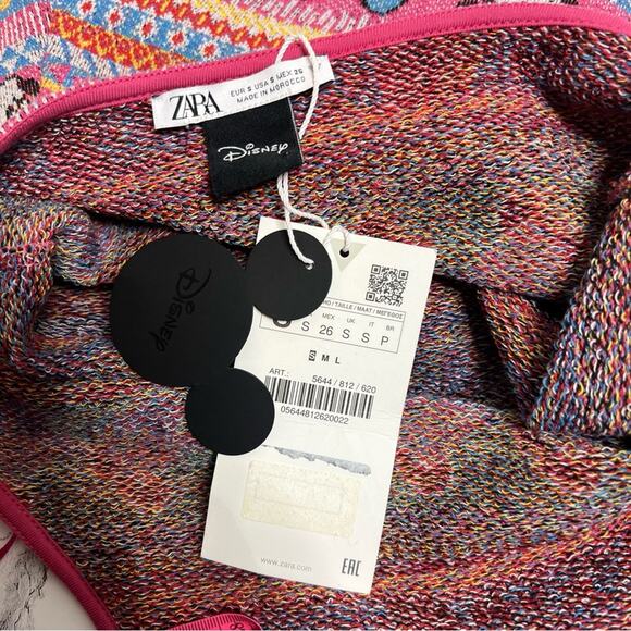 NWT Zara Disney Dress Halter Tank Stretch Mini Mickey Mouse Donald Duck - Picture 9 of 9